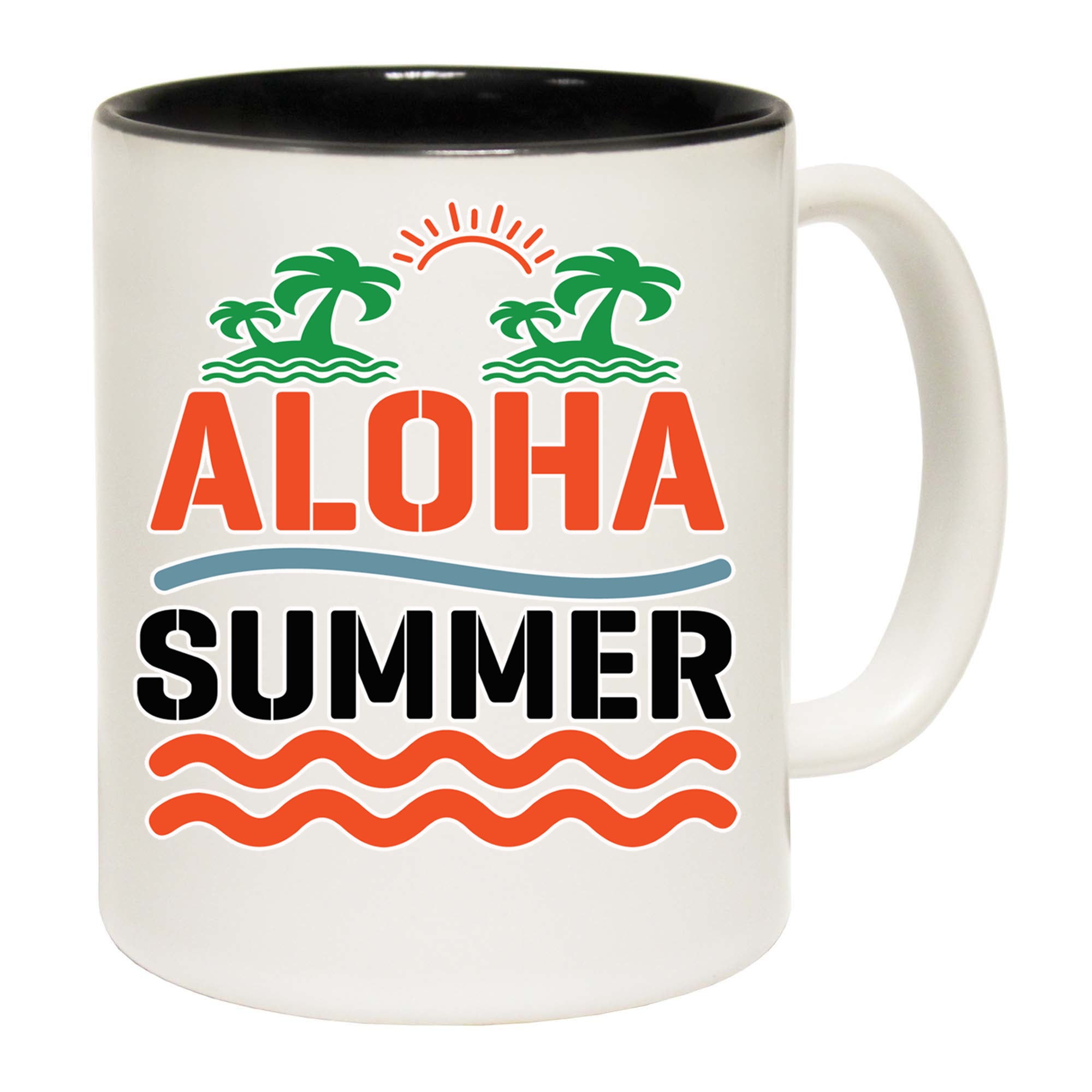 Aloha Summer Surfing Surf - Funny Coffee Mug