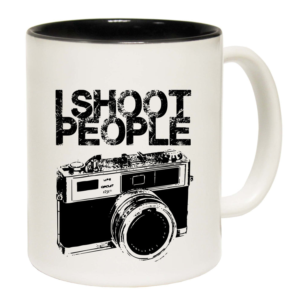Shoot People White - Funny Coffee Mug