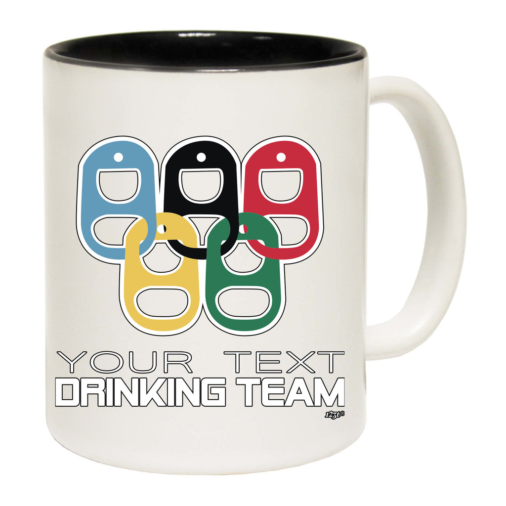 Your Text Drinking Team Rings Personalised - Funny Coffee Mug