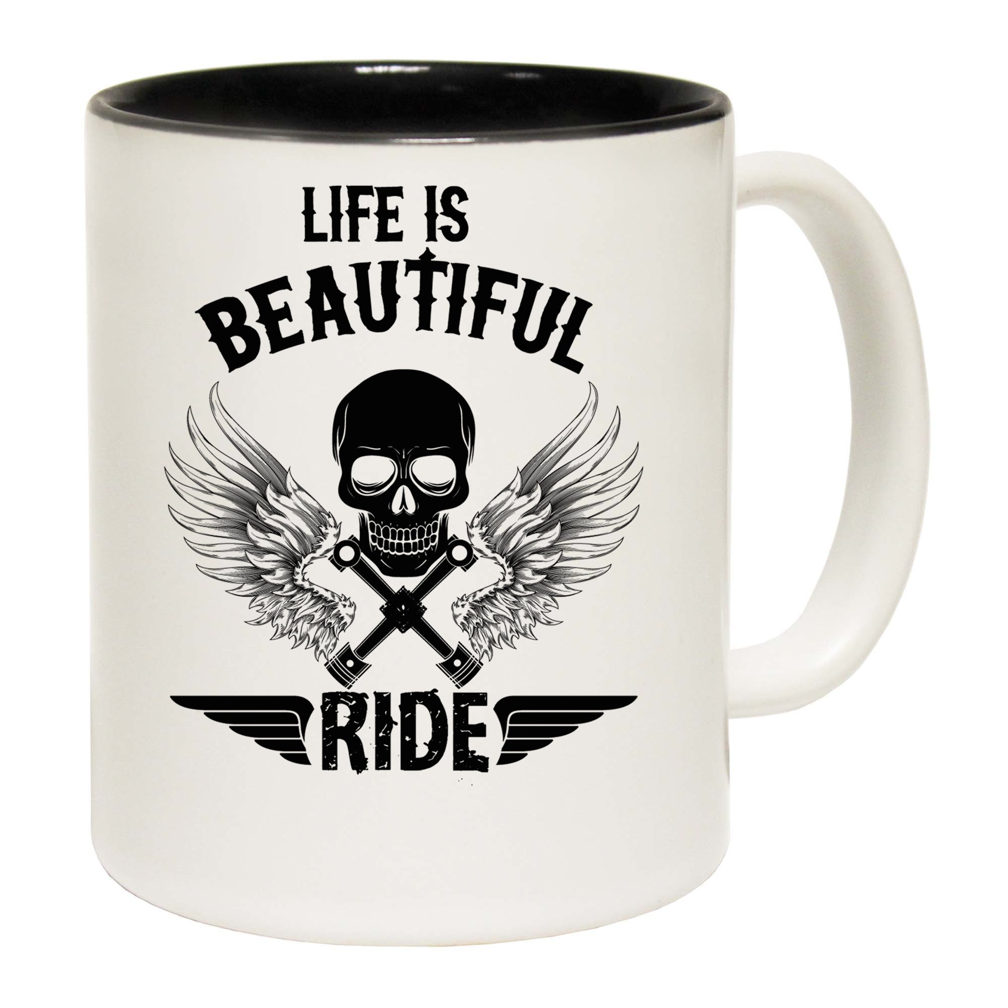 Life Is Beautiful Ride Motorcycle Motorbike - Funny Coffee Mug