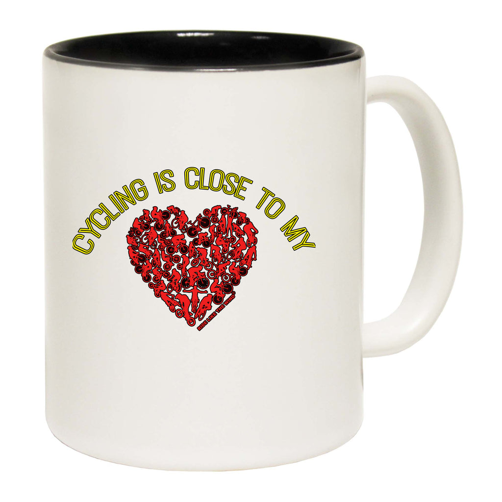 Rltw Cycling Is Close To My Heart - Funny Coffee Mug