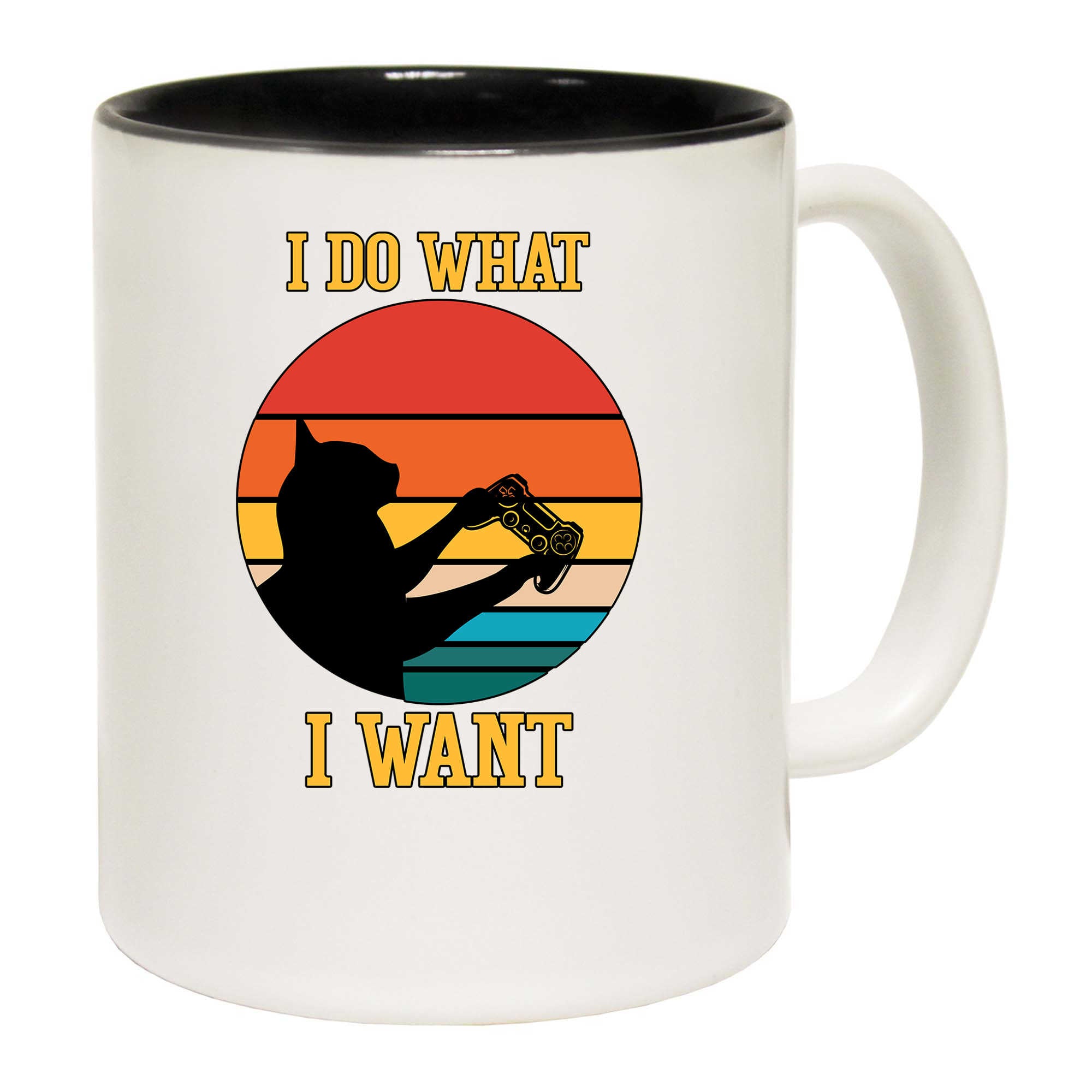 I Do What I Want Cat Gamer Games Cats - Funny Coffee Mug