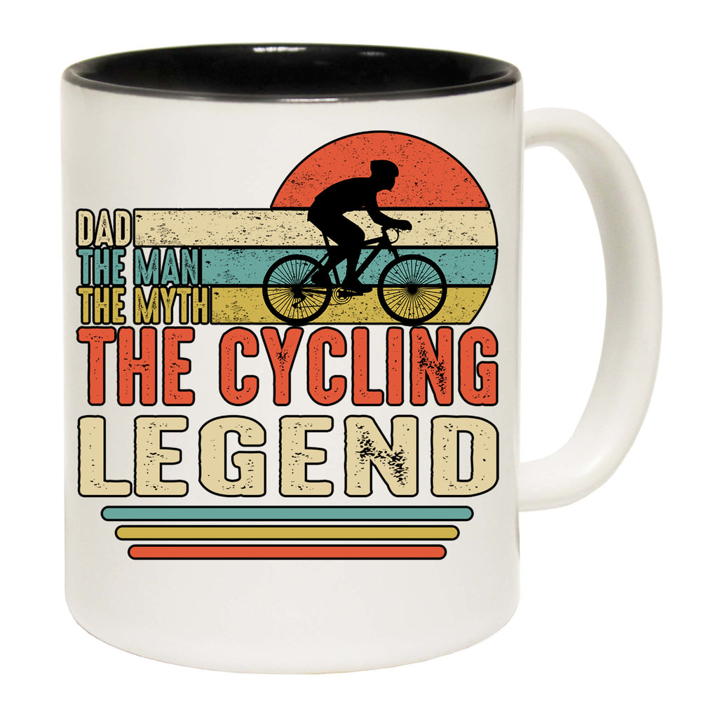 Dad The Man Myth Cycling Legend Bicycle Bike - Funny Coffee Mug