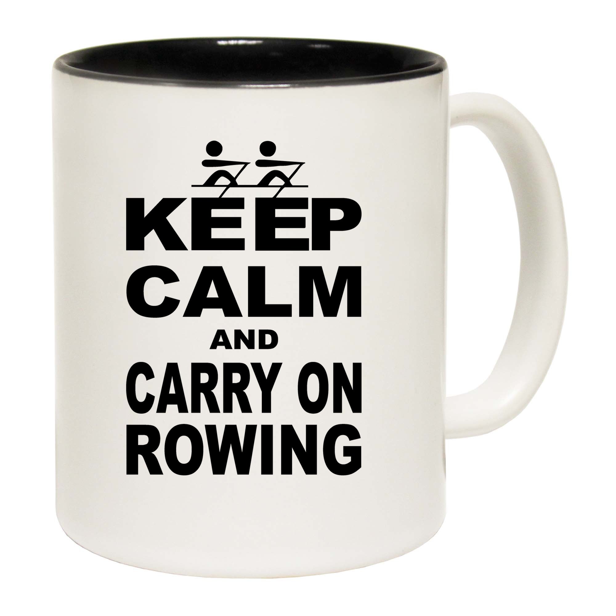 Keep Calm And Carry On Rowing - Funny Coffee Mug