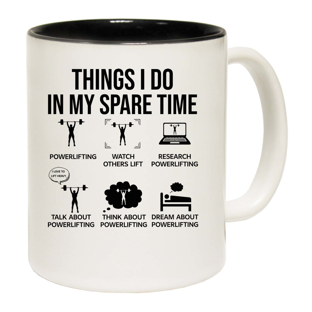 Powerlifting This I Do In Spare Time Gym Bodybuilding Weights - Funny Coffee Mug