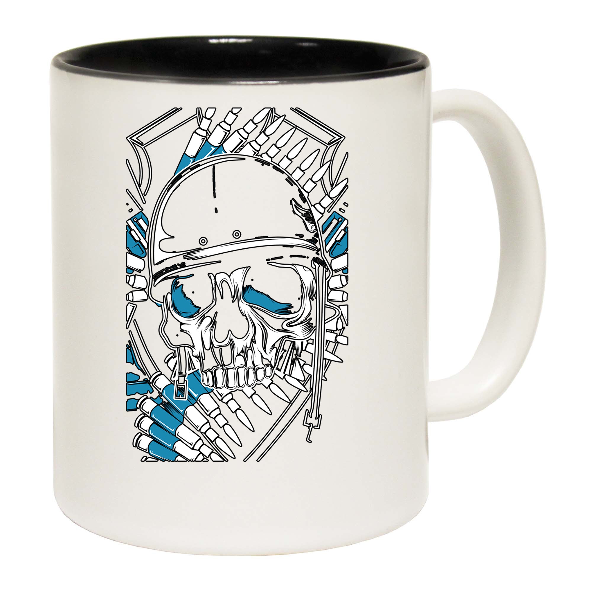 Soldier Skull Bullets - Funny Coffee Mug