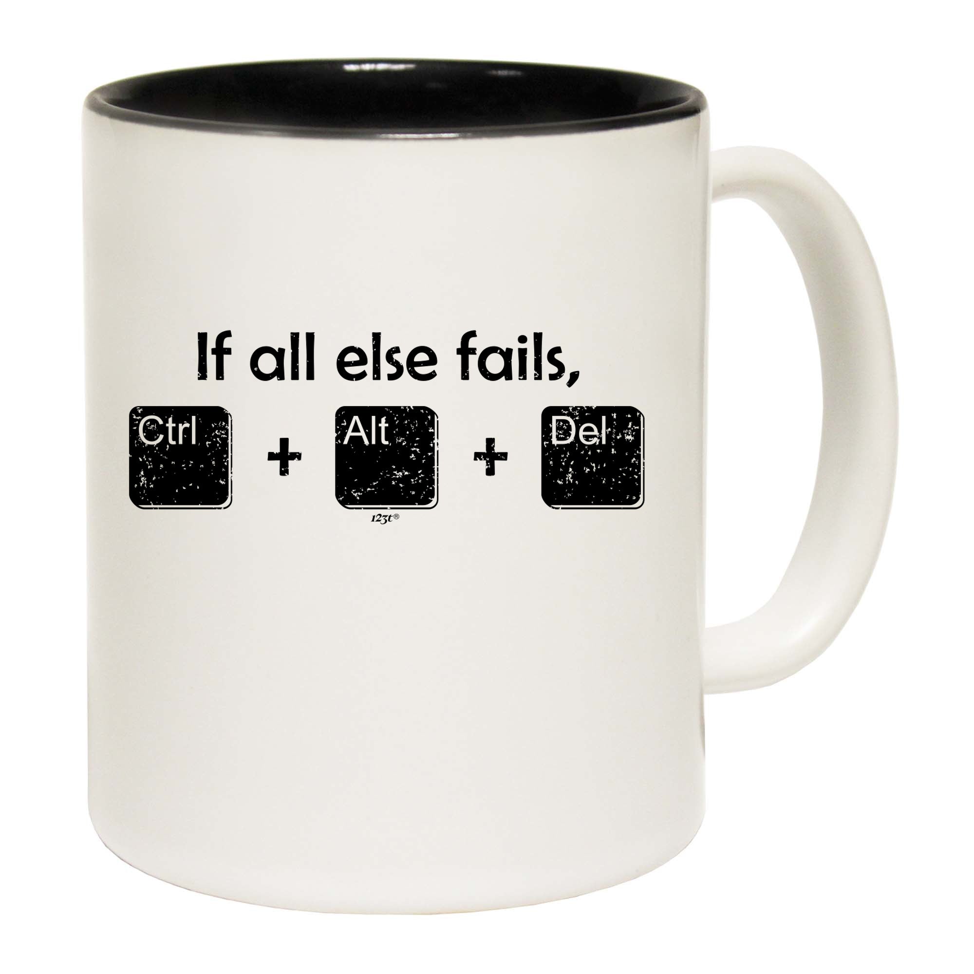 If All Else Fails Ctrl Alt Del - Funny Coffee Mug Cup