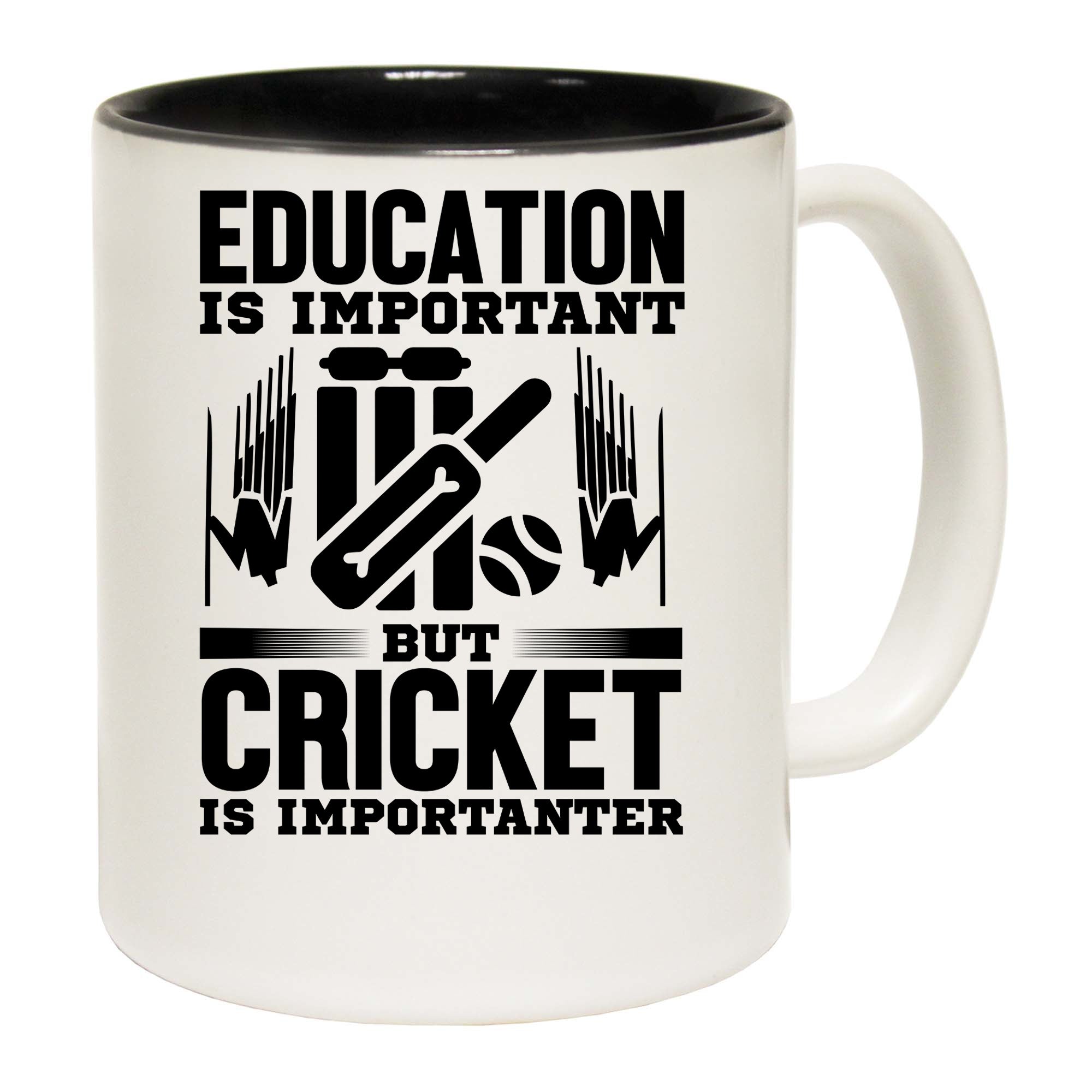 Cricket Education Is Important  Is Importanter - Funny Coffee Mug