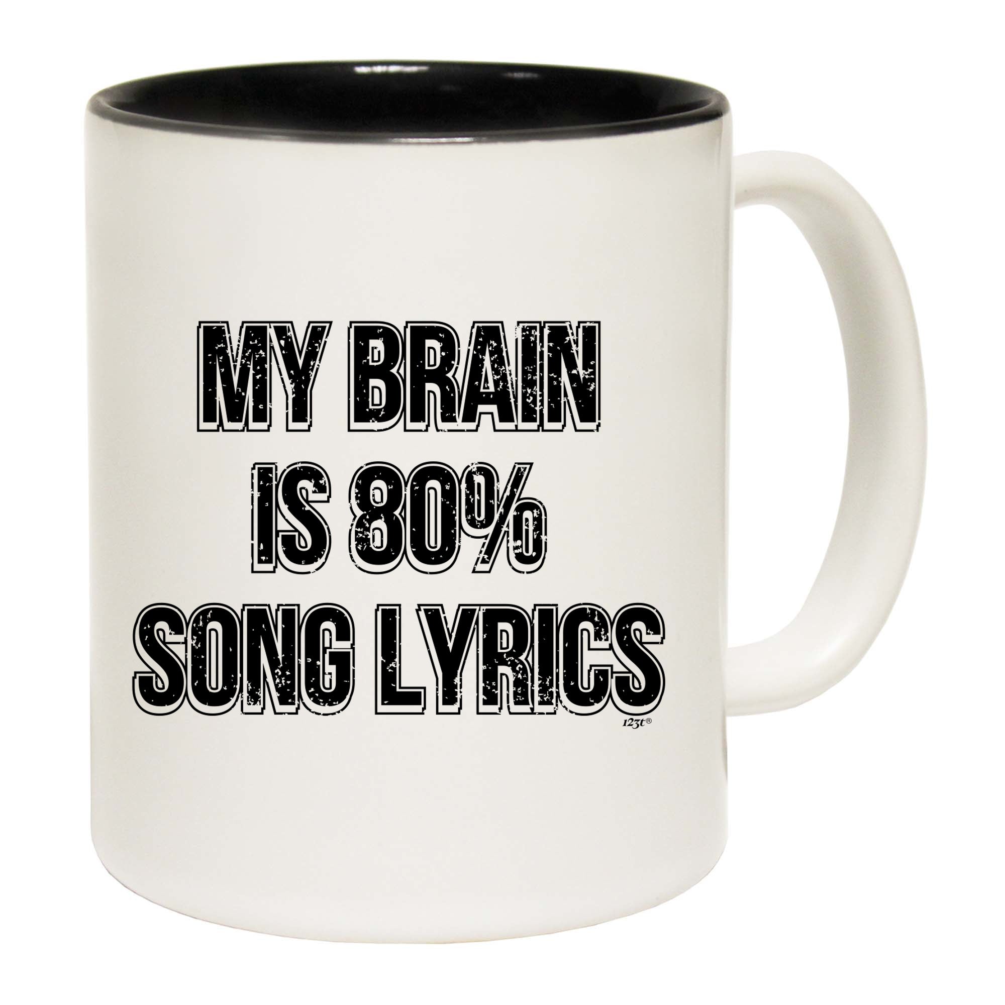 My Brain Is 80 Song Lyrics - Funny Coffee Mug