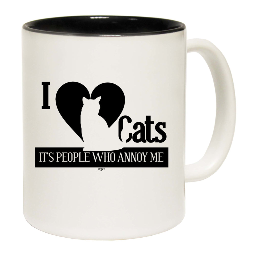 Love Cats Its People Who Annoy Me - Funny Coffee Mug
