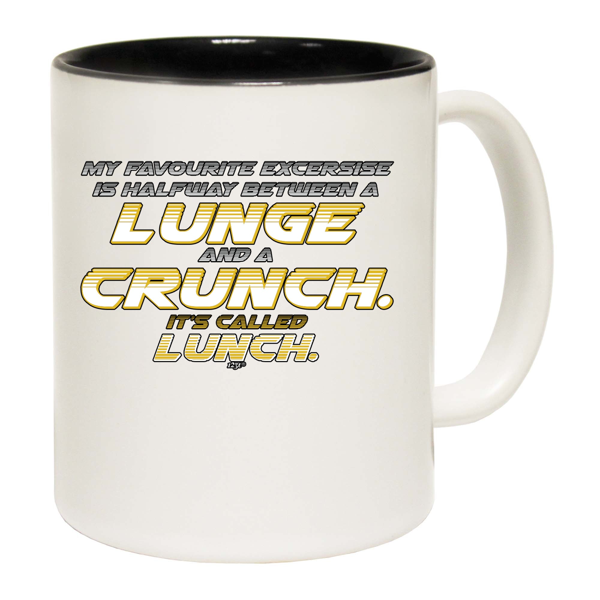 My Favourite Excercise Lunch 2 Colour - Funny Coffee Mug