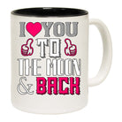 I Love You To The Moon Back Valentine - Funny Coffee Mug