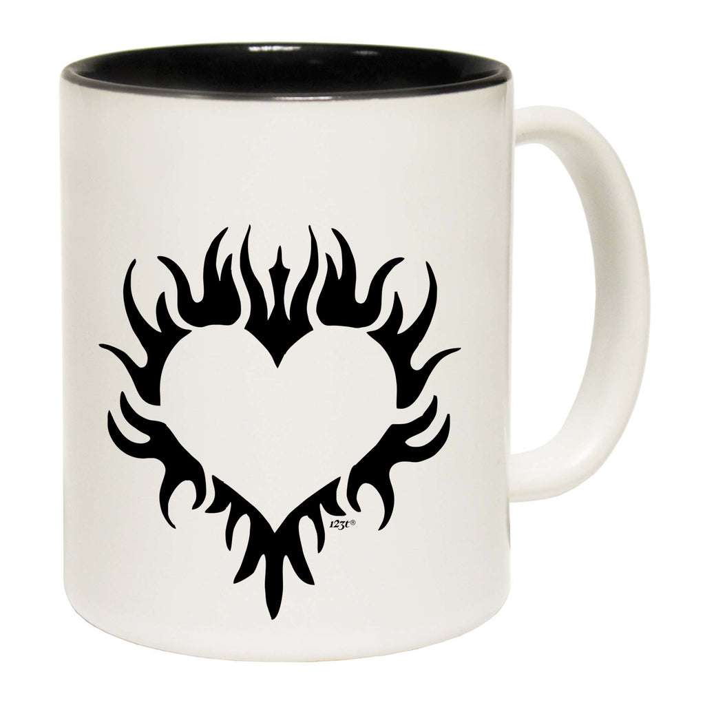 Flaming Heart - Funny Coffee Mug Cup