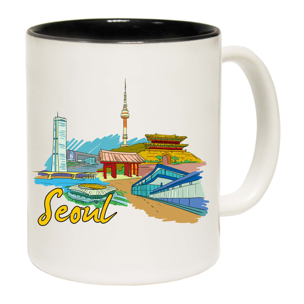 Seoul South Korea Country Flag Destination - Funny Coffee Mug