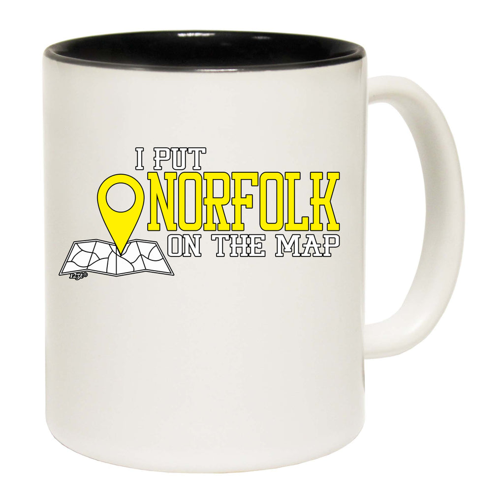Put On The Map Norfolk - Funny Coffee Mug