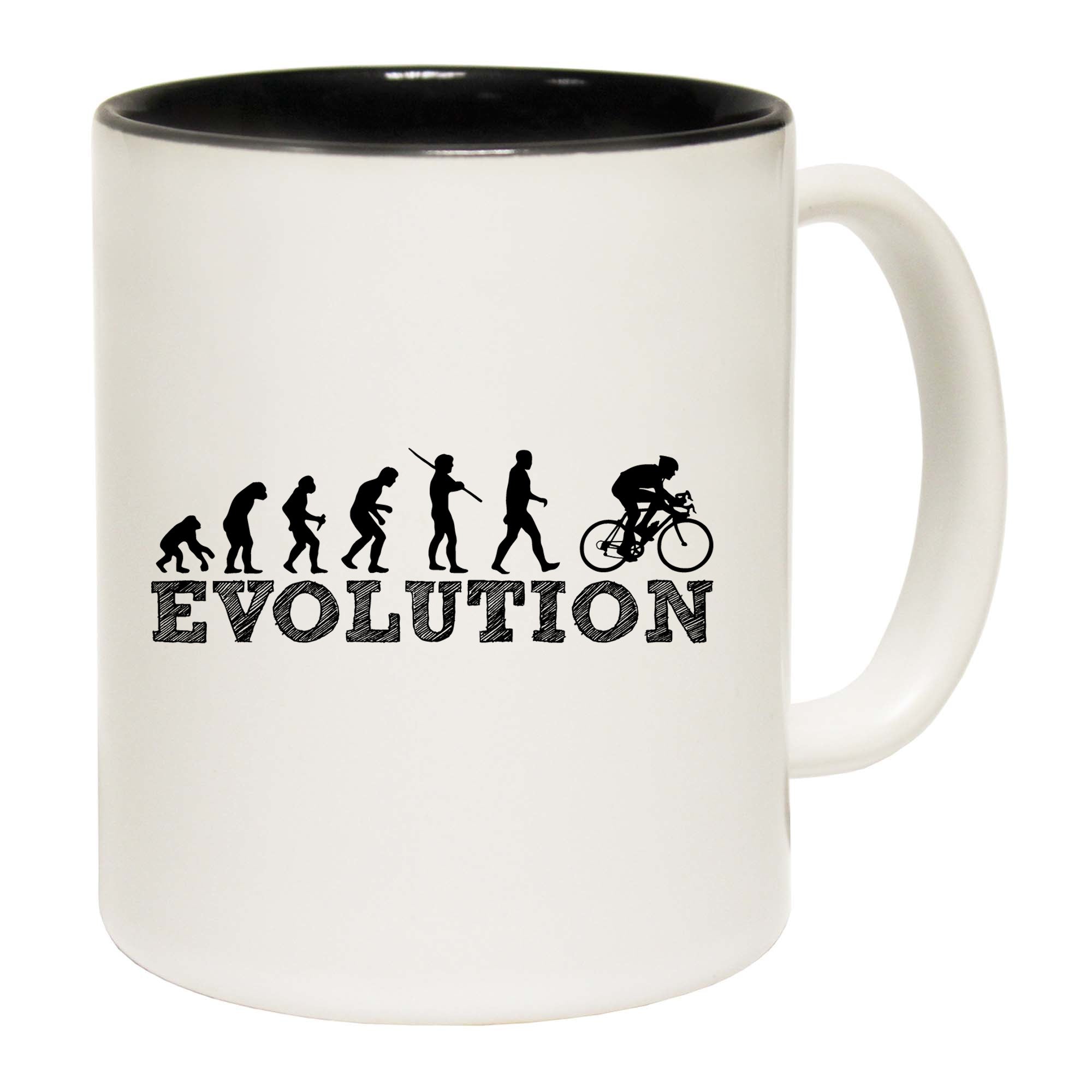 Evolution Bicycle Racer - Funny Coffee Mug
