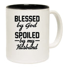 Bledded By God Spoiled By My Husband - Funny Coffee Mug