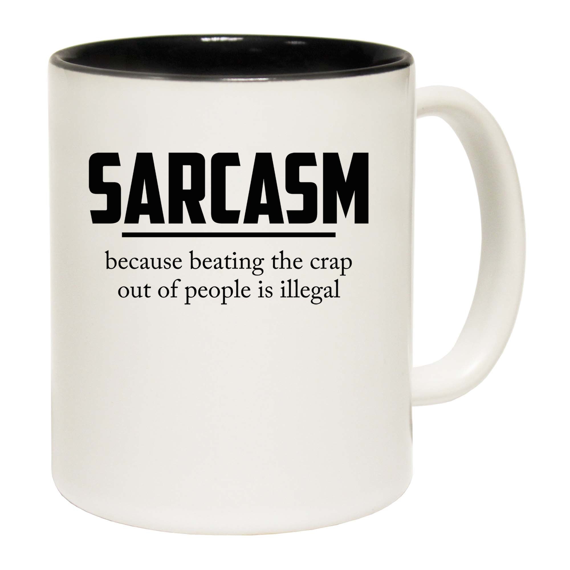 Sarcasm Beating Is Illegal - Funny Coffee Mug