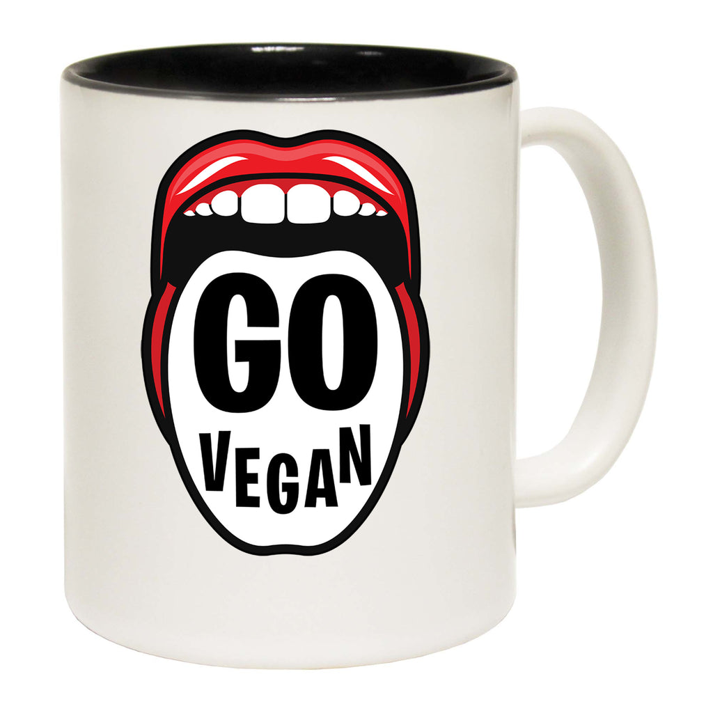 Go Vegan Tounge Mouth Food - Funny Coffee Mug