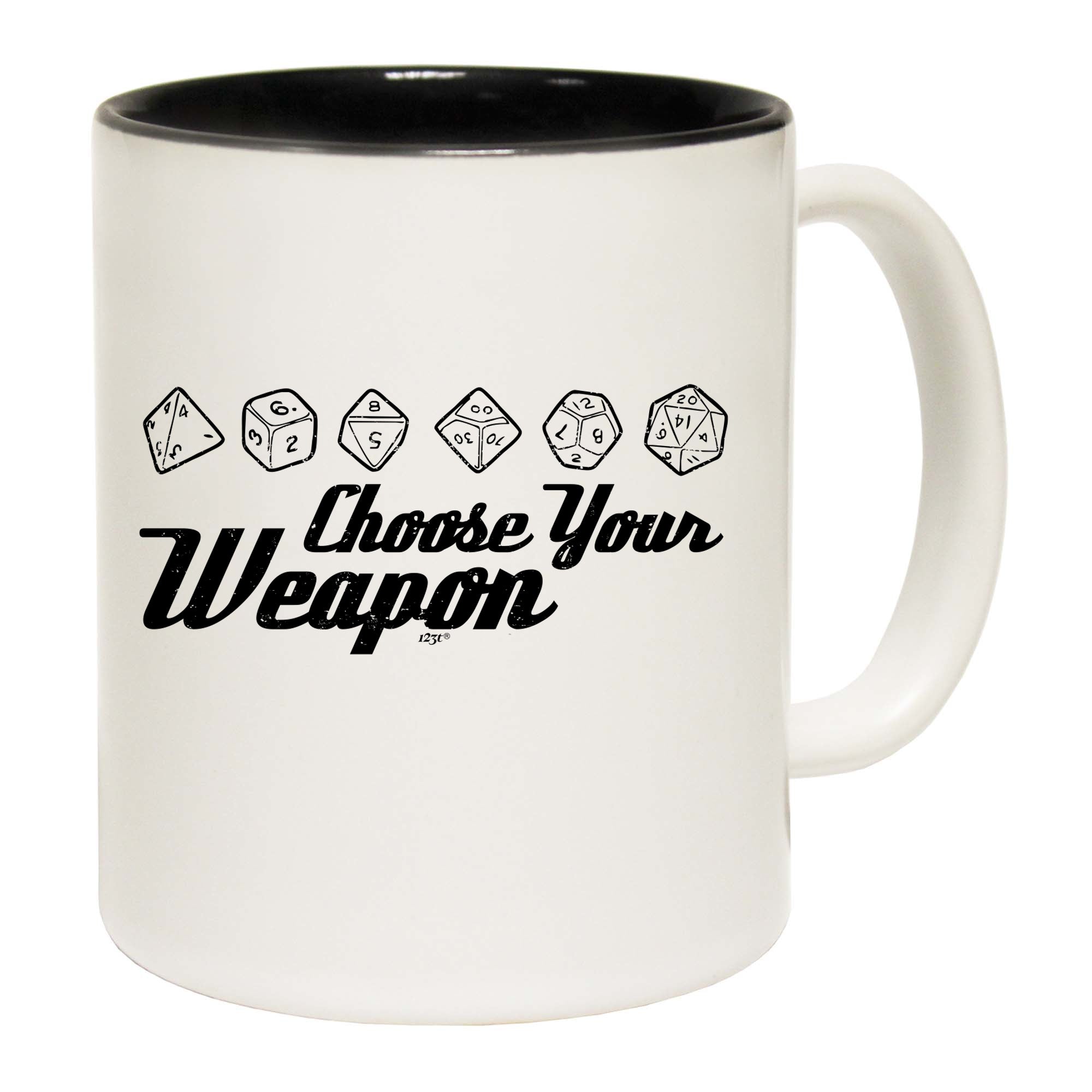 Dice Choose Your Weapon - Funny Coffee Mug Cup
