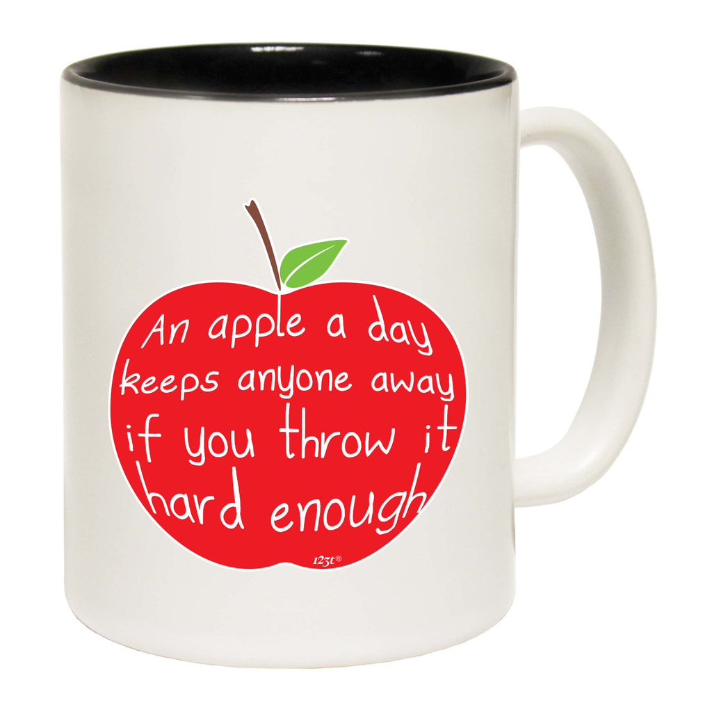 An Apple A Day Keeps Anyone Away - Funny Coffee Mug Cup