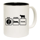 Eat Sleep Farm - Funny Coffee Mug