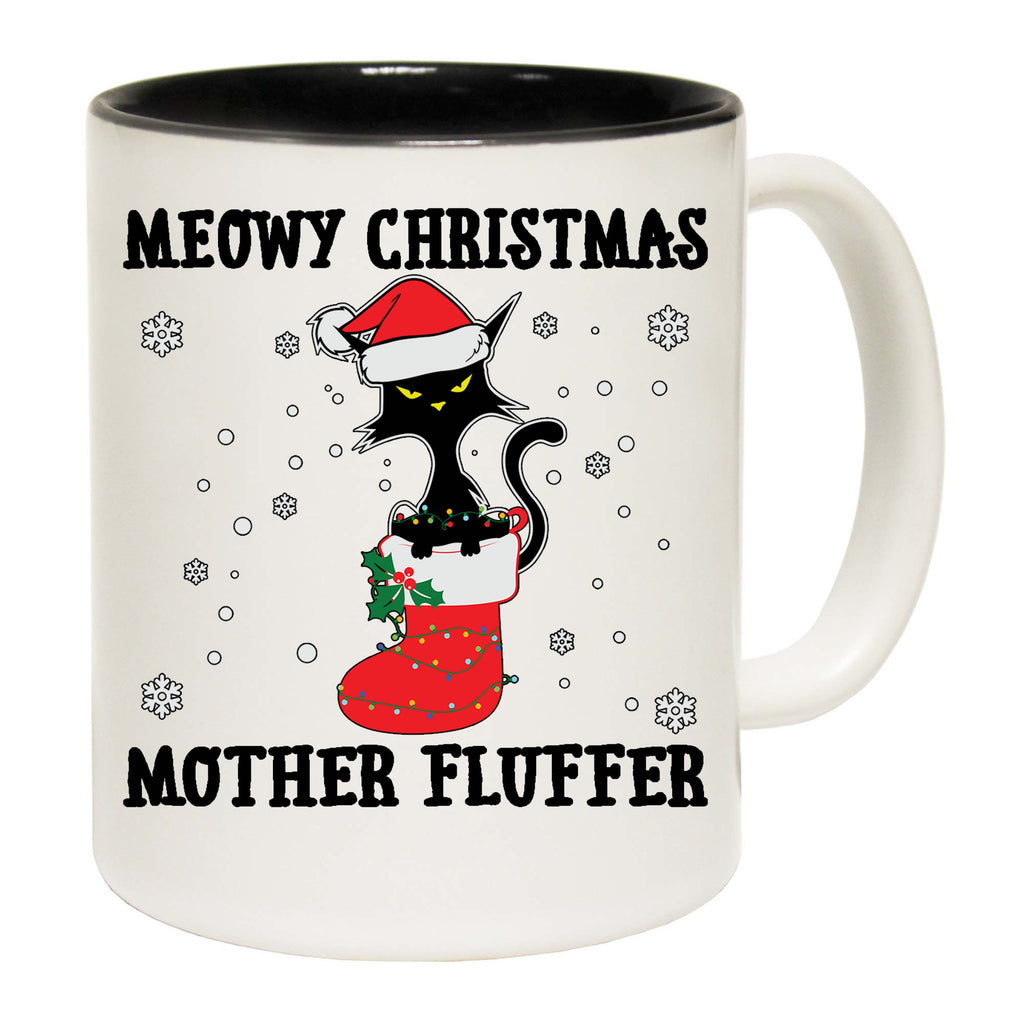 Cat Meowy Christmas Mother Fluffers Cats - Funny Coffee Mug