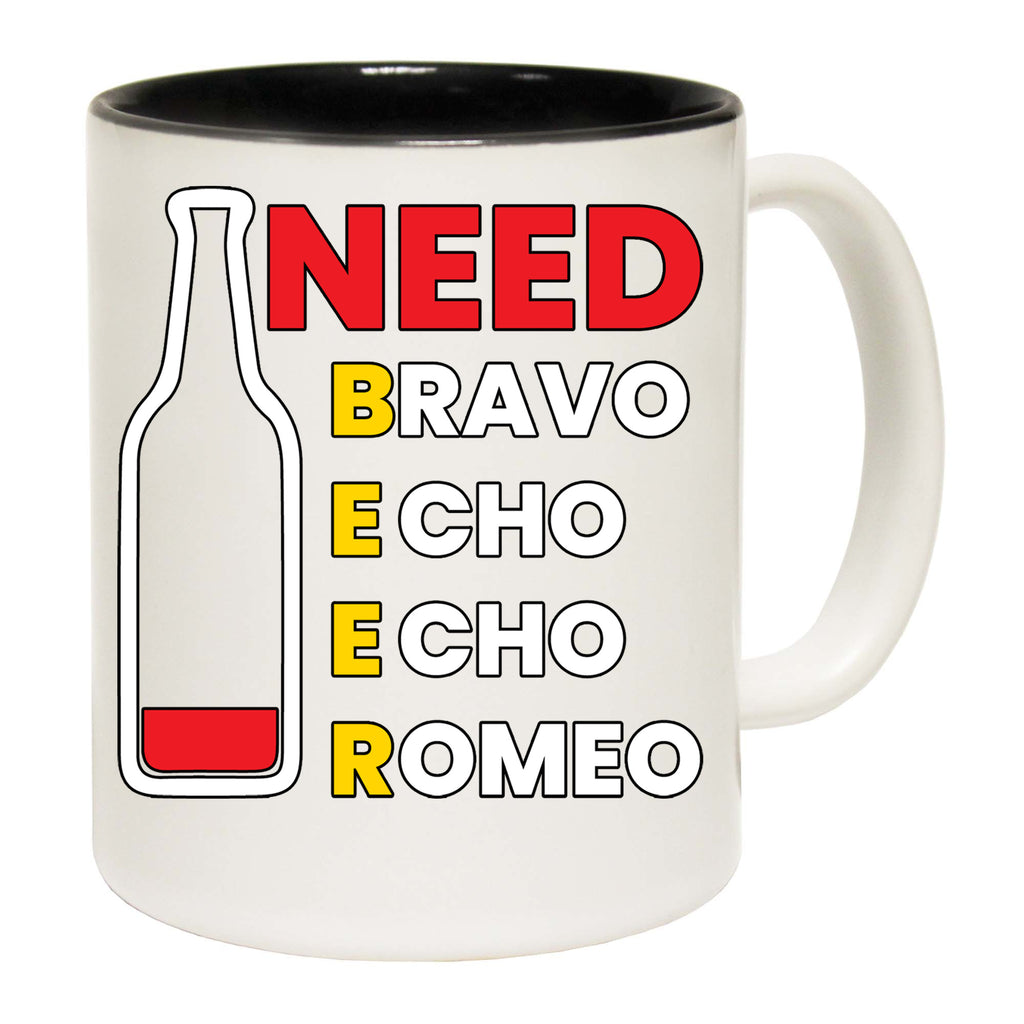 Need Beer Bravo Echo Alcohol - Funny Coffee Mug