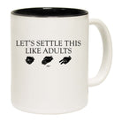 Lets Settle This Like Adults Rock Paper Scissors - Funny Coffee Mug