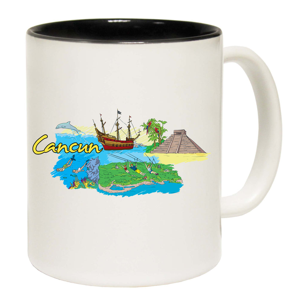 Cancum Mexico Country Flag Destination - Funny Coffee Mug