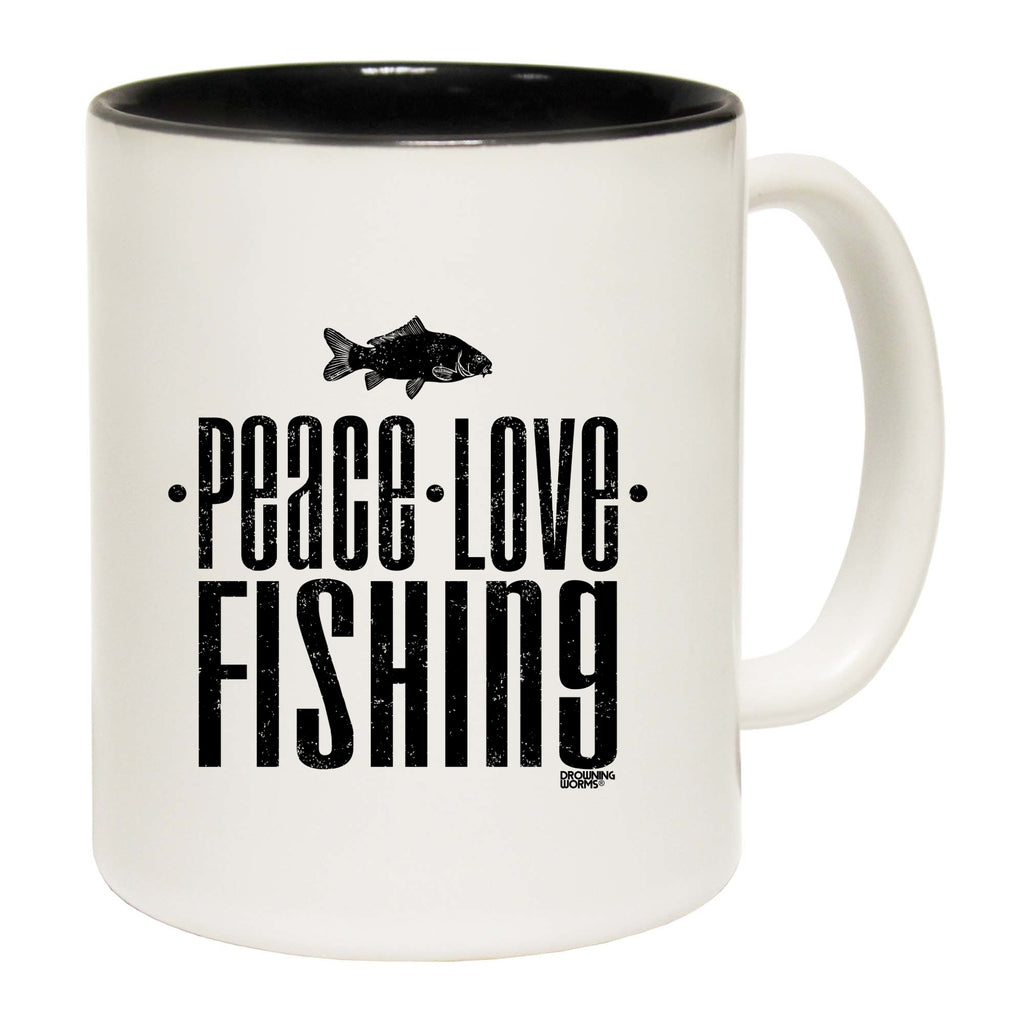 Dw Peace Love Fishing - Funny Coffee Mug