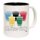 Italian Drinking Team Glasses - Funny Coffee Mug Cup