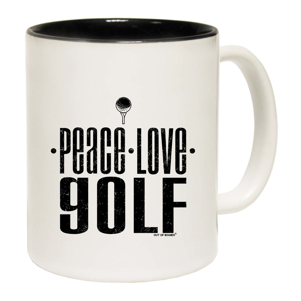 Oob Peace Love Golf - Funny Coffee Mug