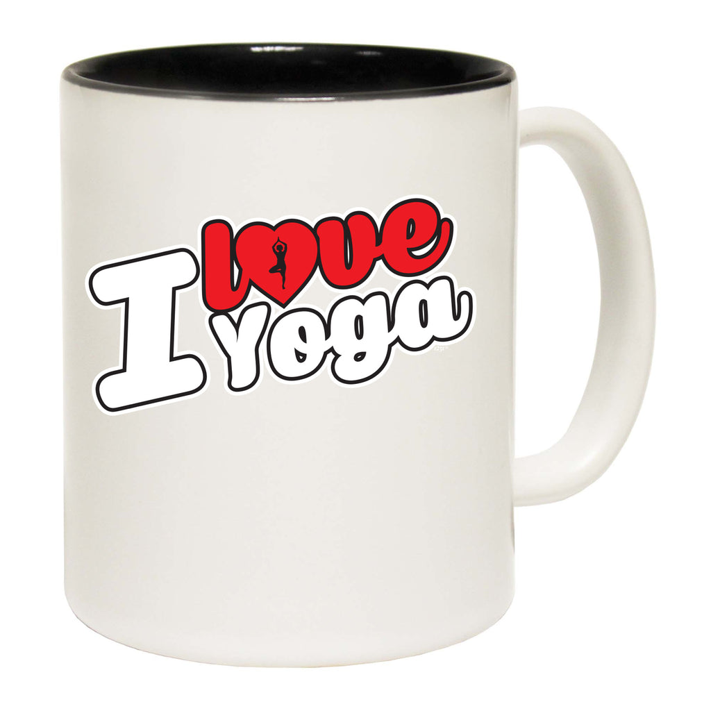 Love Yoga Stencil - Funny Coffee Mug