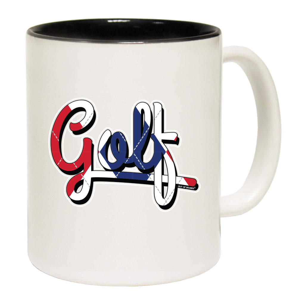 Oob Golf Argyle Pattern - Funny Coffee Mug