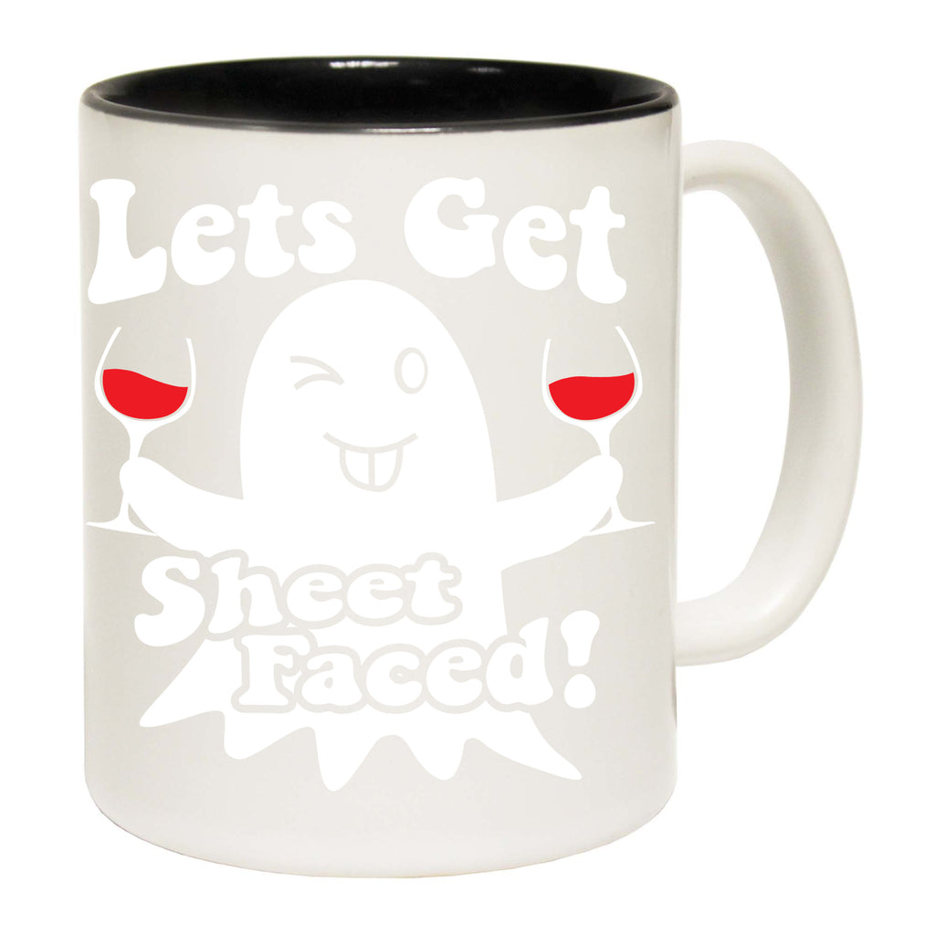 Lets Get Sheet Faced Halloween Trick Or Treat - Funny Coffee Mug