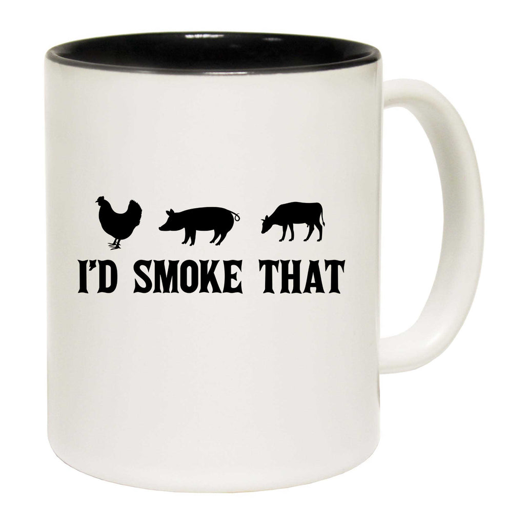 Id Smoke That Bbq Animals Smoker Chef - Funny Coffee Mug