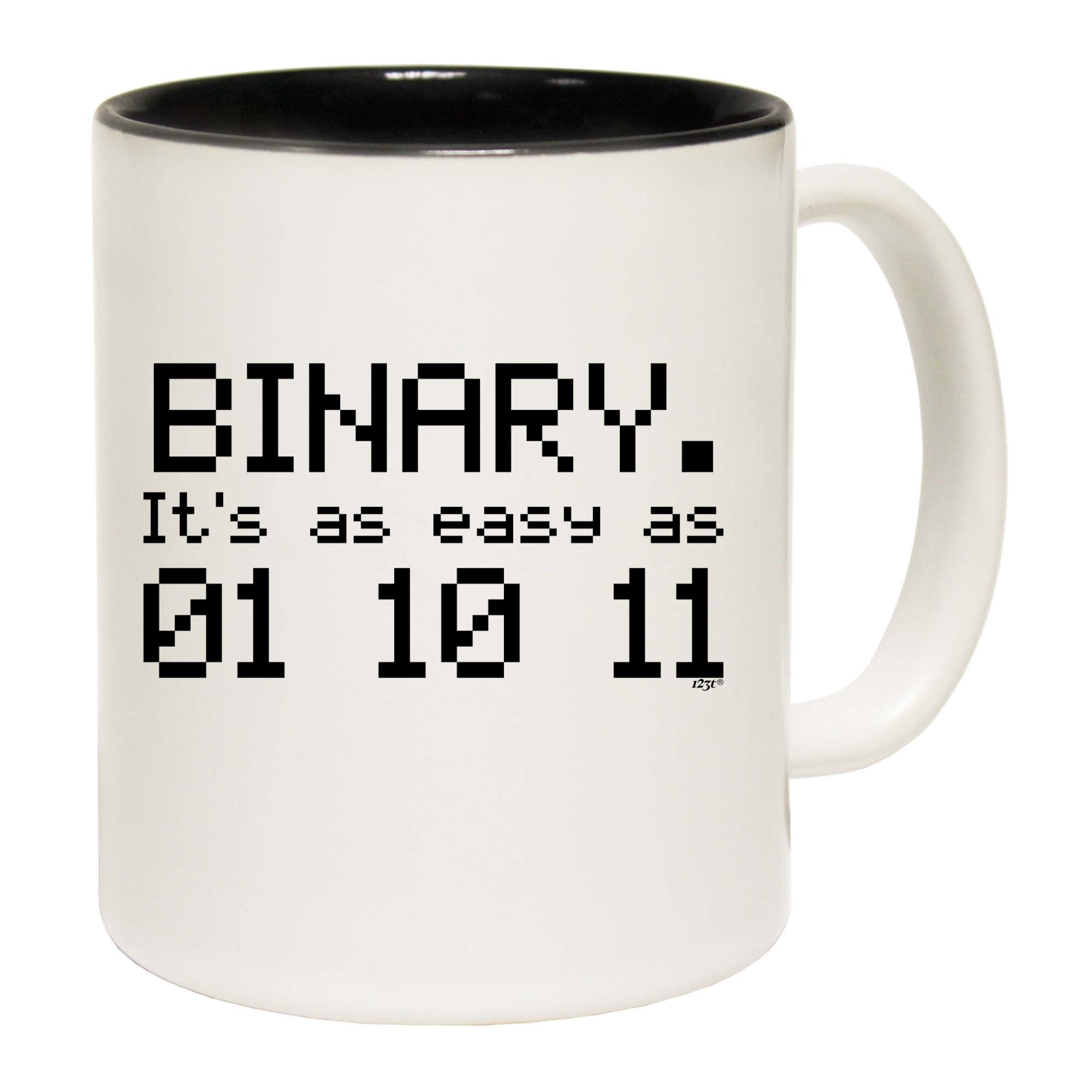 Binary Its As Easy As 01 10 11 - Funny Coffee Mug Cup