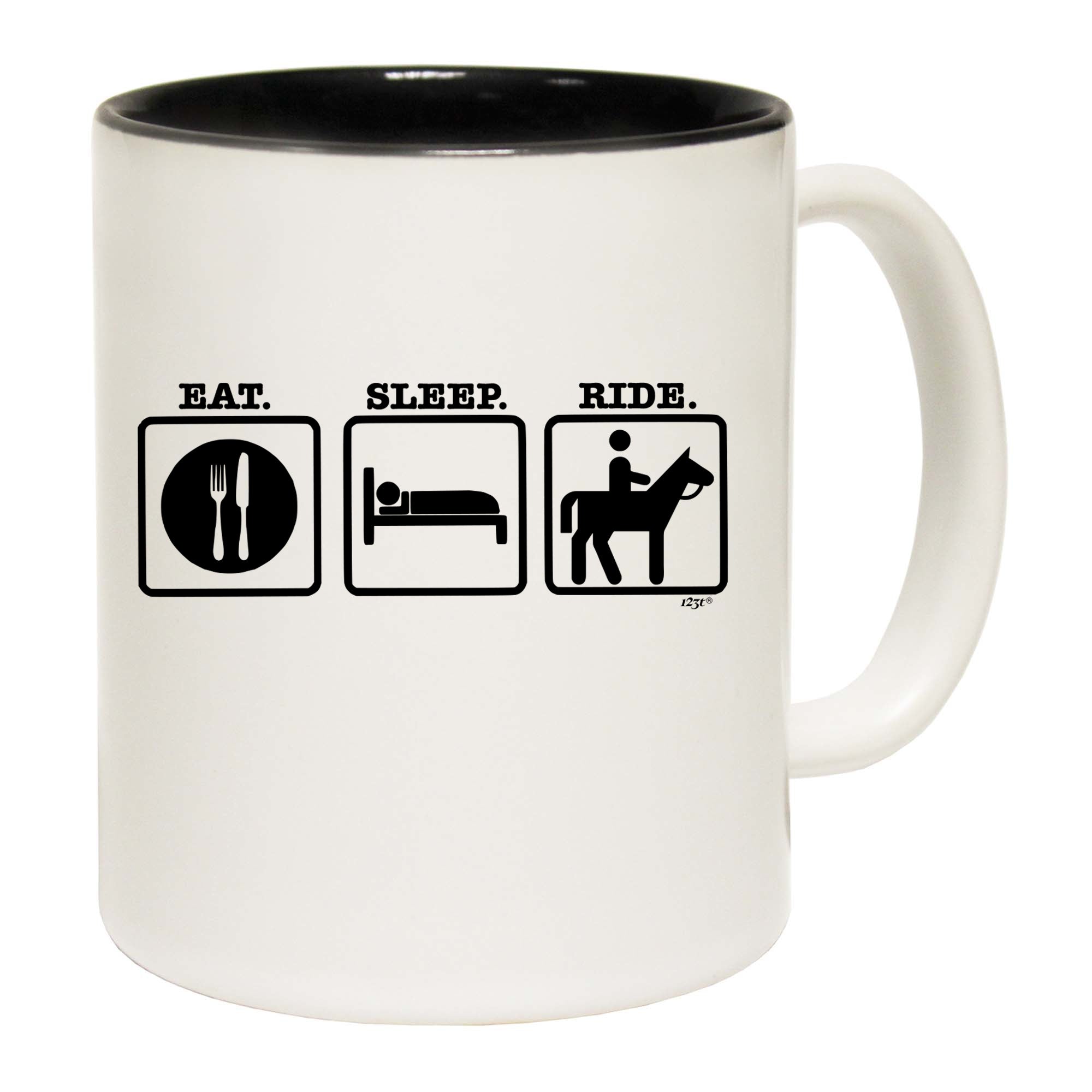 Eat Sleep Ride Horse - Funny Coffee Mug Cup