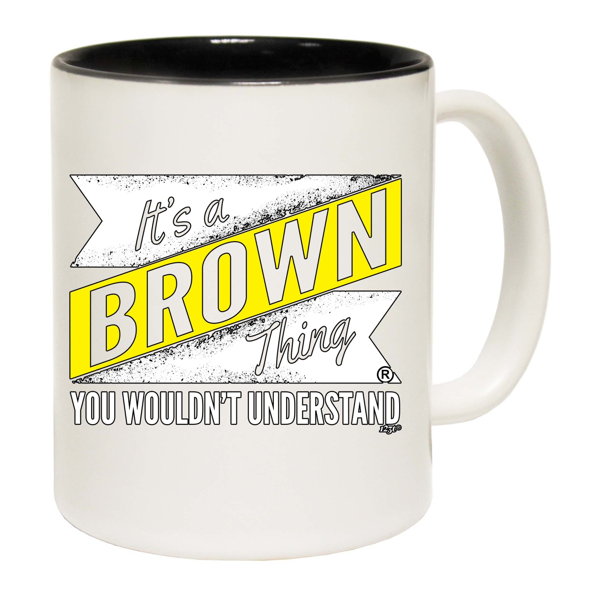 Brown V2 Surname Thing - Funny Coffee Mug Cup