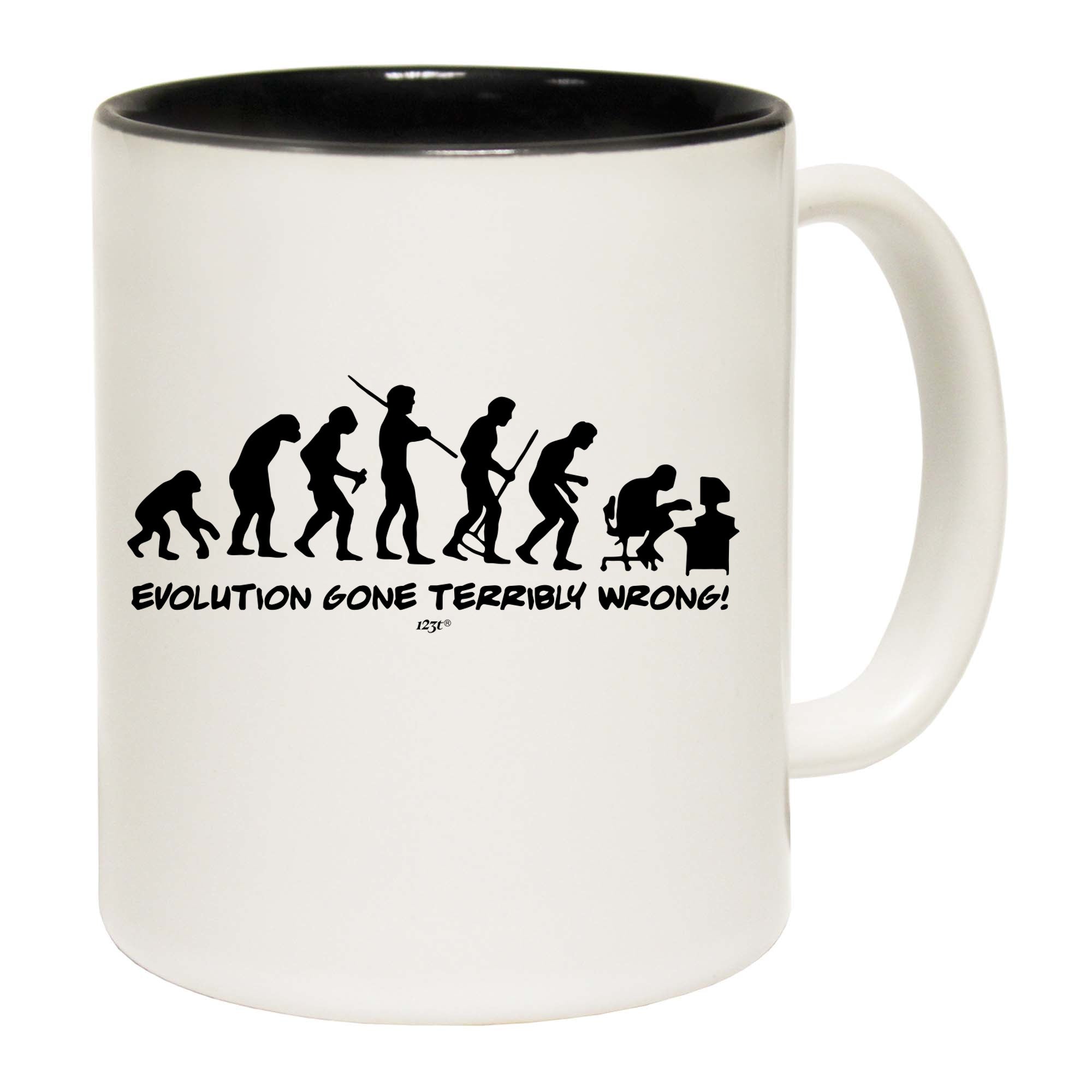 Evolution Gone Terribly Wrong - Funny Coffee Mug Cup
