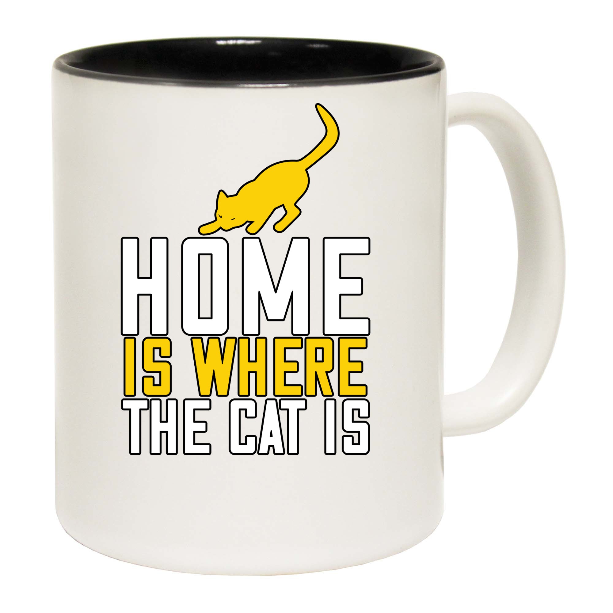 Cat Home Is Where The Cat Is - Funny Coffee Mug