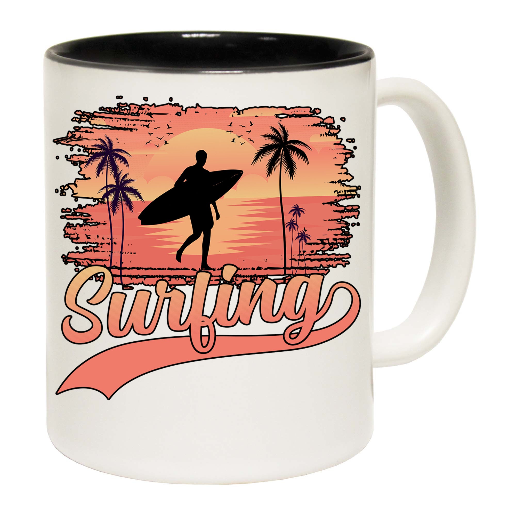 Surfing Summer Surf - Funny Coffee Mug