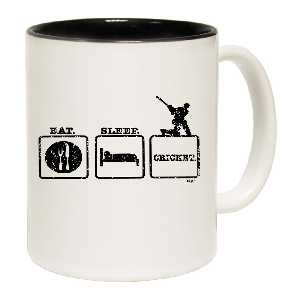 Eat Sleep Cricket - Funny Coffee Mug Cup