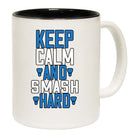 Badminton Keep Calm And Smash Hard - Funny Coffee Mug