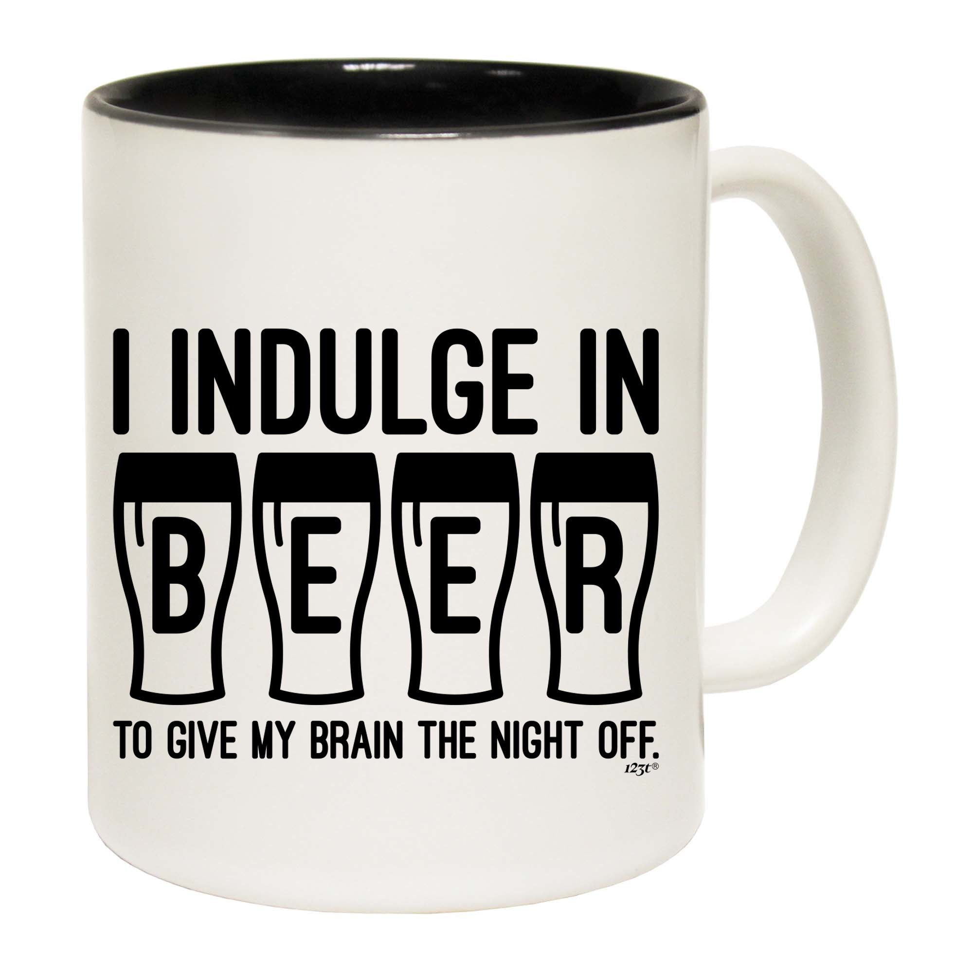 Inndulge In Beer To Give My Brain The Night Off - Funny Coffee Mug Cup