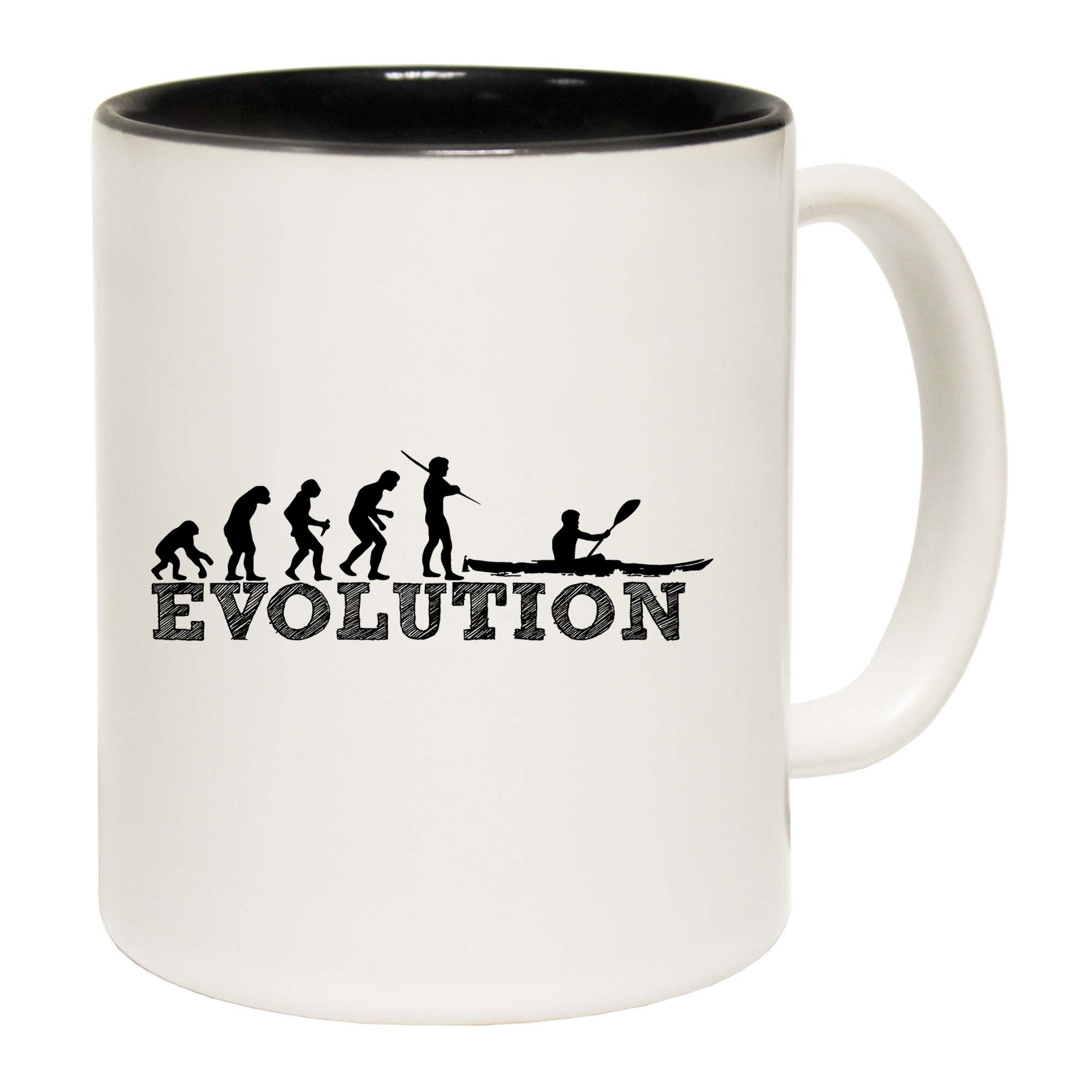 Evolution Kayak - Funny Coffee Mug