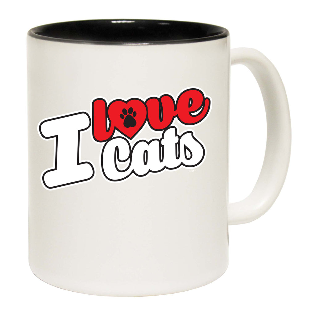Love Cats Stencil - Funny Coffee Mug