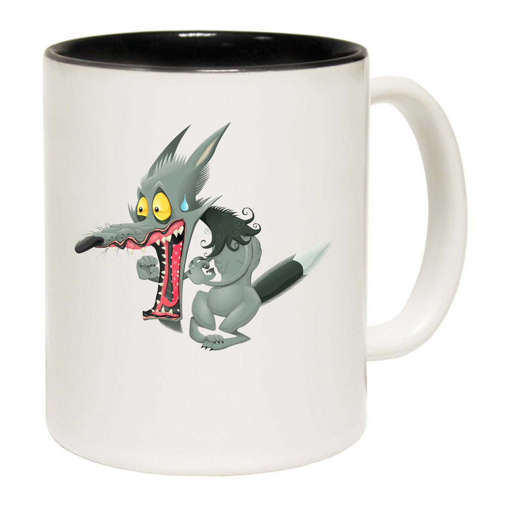 Wolf Startled Cartoon Animal Fashion - Funny Coffee Mug