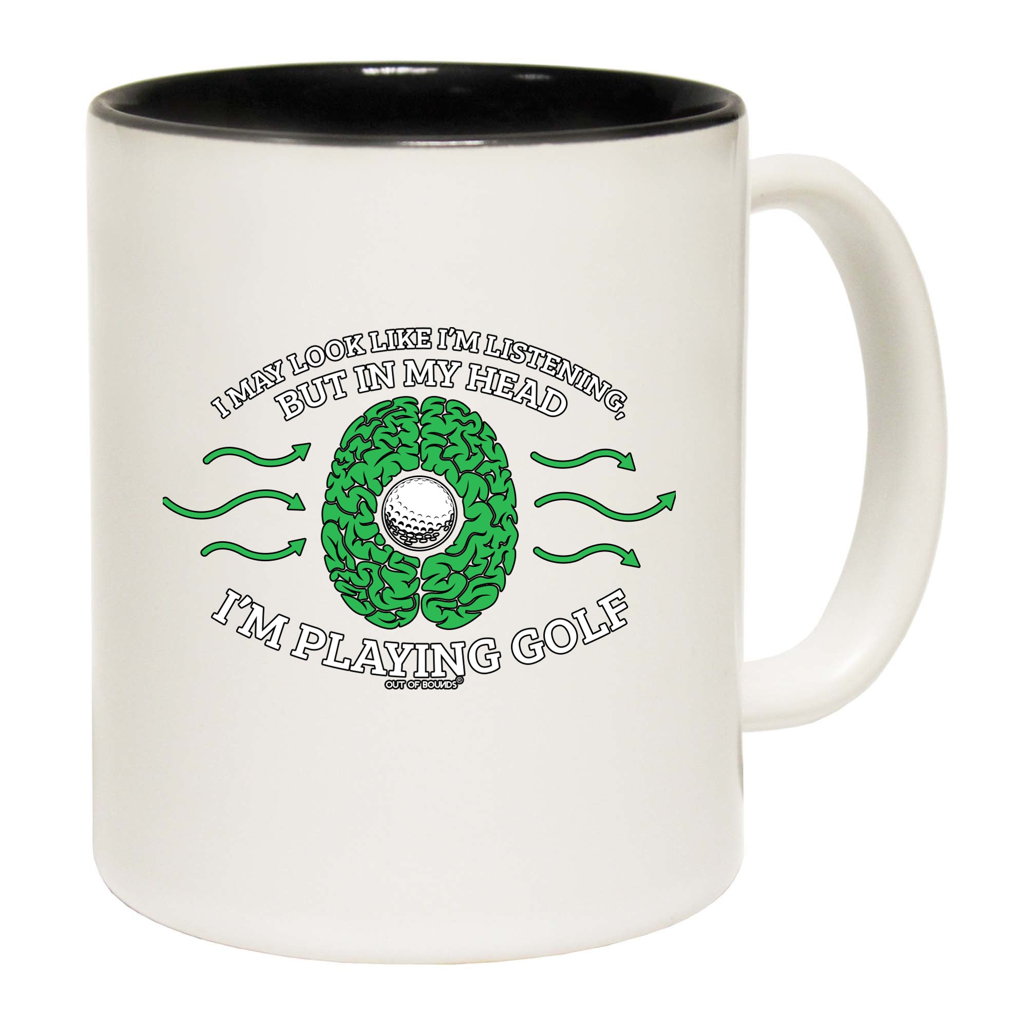 Oob I May Look Like Im Listening Golf - Funny Coffee Mug